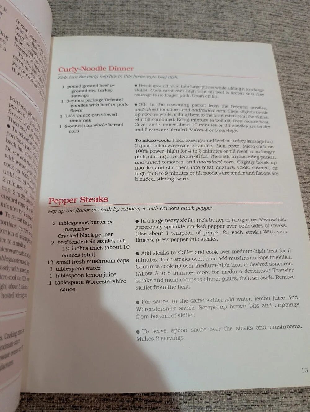 VINTAGE Better homes And gardens 20 Minutes To Dinner Cookbook